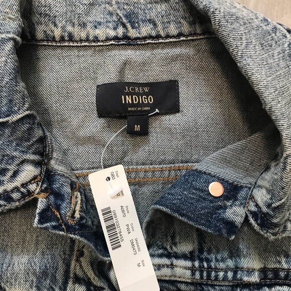 J. Crew Indigo Denim Vest Sleeveless Jean Jacket - Picture 4 of 5